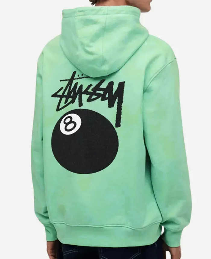 8 Ball Stussy Green Hoodie