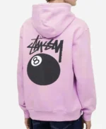 8 Ball Stussy Pink Hoodie