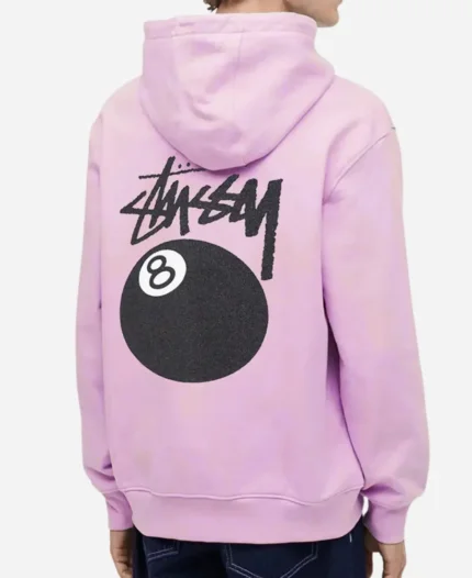 8 Ball Stussy Pink Hoodie