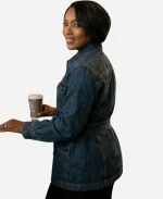 Athena Grant Belted Blue Denim Jacket