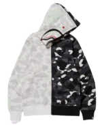 BAPE City Camo Half Shark Full Zip Hoodie