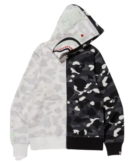 BAPE City Camo Half Shark Full Zip Hoodie