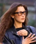 Bella Hadid Los Angeles 2024 Leather Jacket