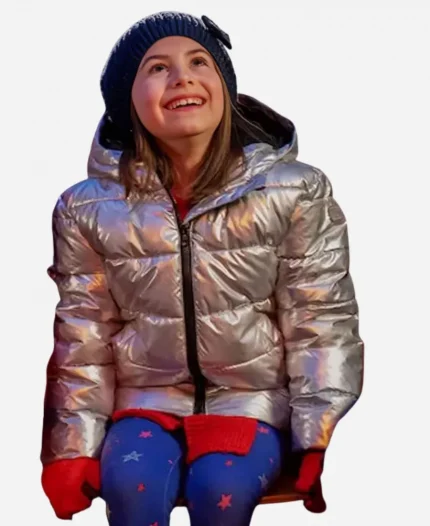 Best Christmas Ever Abby Villasmil Silver Puffer Jacket