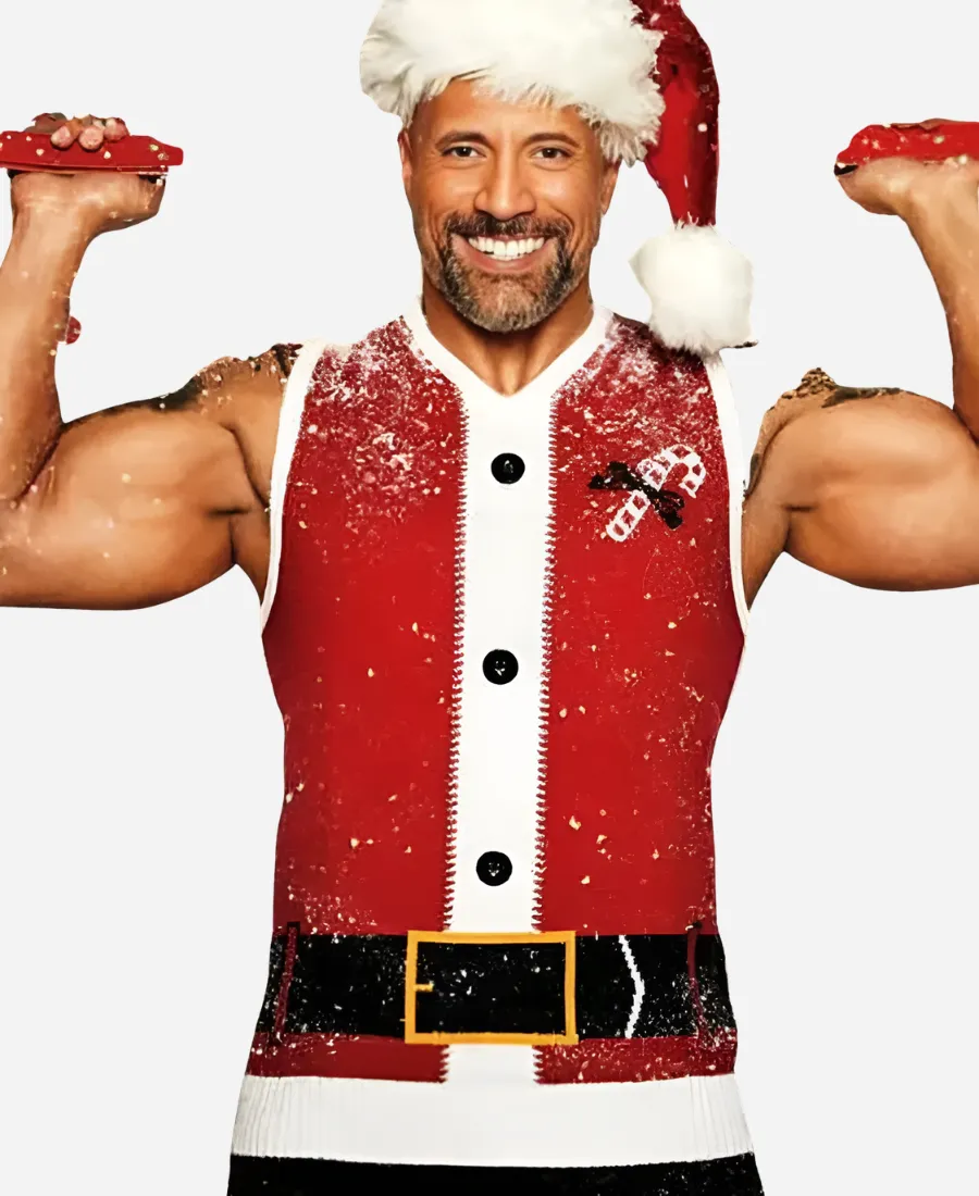 Callum Drift Movie Red One 2023 The Rock Dwayne Johnson Christmas Vest Red One Dwayne Johnson Christmas Vest_converted