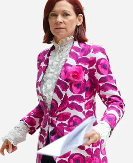 Carrie Preston Elsbeth S02 Pink Floral Blazer