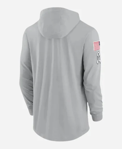 Chicago Bears Nike Salute to Service 2024 Gray Pullover Hoodie For Unisex