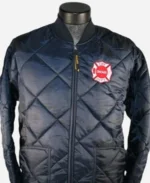 Chicago Fire Pilot Kelly Severide Quilted Blue Bomber Jacket