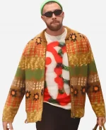 Chiefs Travis Kelce Arriving Multicolor Zipper Sweater