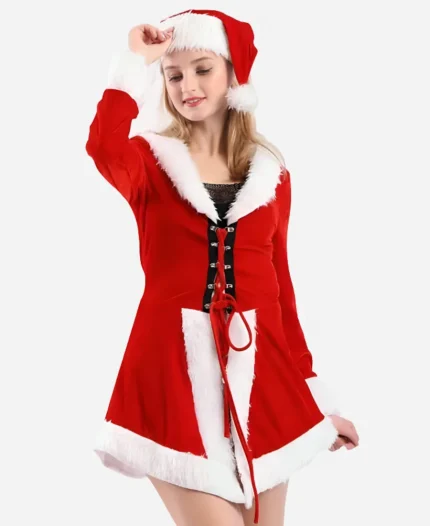 Miss Santa Sexy Christmas Red Costumes Dress