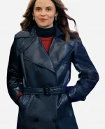 Christmas In Notting Hill Sarah Ramos Leather Coat