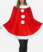 Christmas Santa Red Cape Poncho
