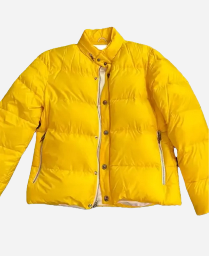 Chrome Hearts Yellow Puffer Down Parachute Jacket For Unisex