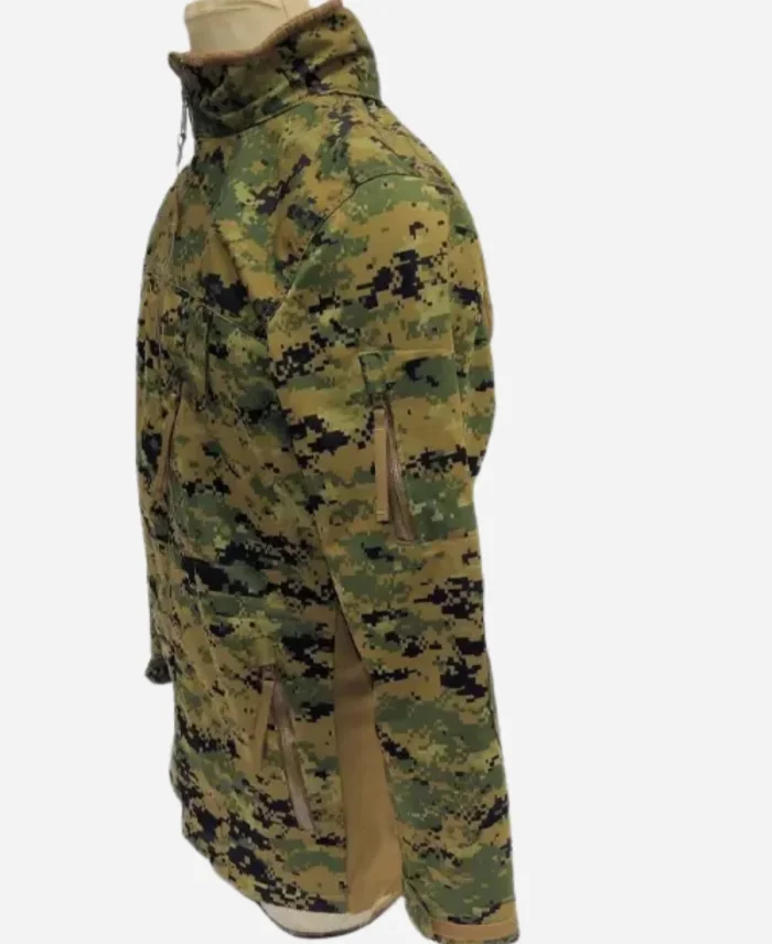 Combat Woodland Camo Military Style Jacket For Unisex