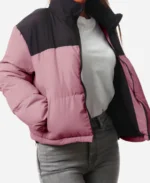 Dakota Guppy TV Series Murder In A Small Town Season 01 Holly Alberg Pink Puffer Jacket