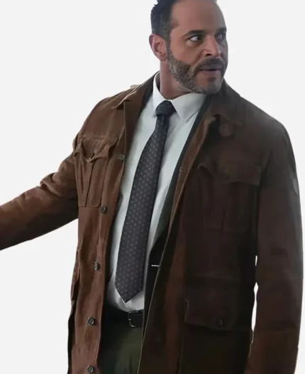 Daniel Sunjata High Potential S01 Brown Leather Jacket