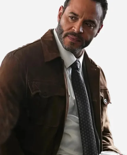 Daniel Sunjata TV Series High Potential Season 01 Karadec Brown Leather Jacket