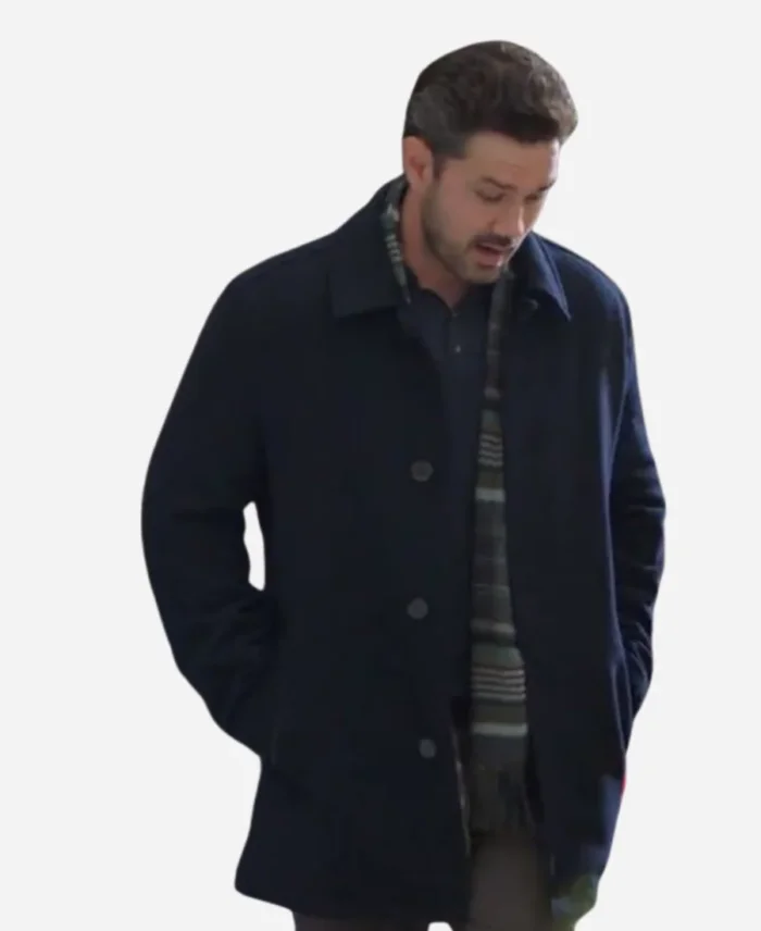 David Robinson Movie Under The Christmas Sky 2023 Ryan Paevey Blue Coat