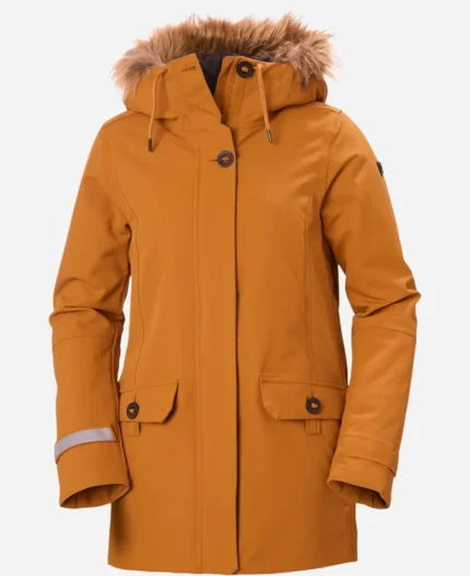 Fiona Shaw Tv Series True Detective Season 04 Rose Aguineau Brown Fur Hooded Jacket