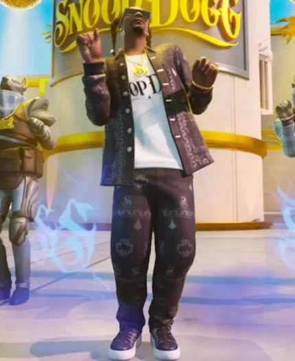 Fortnite Chapter 2 Snoop Dogg Black Leather Tracksuit