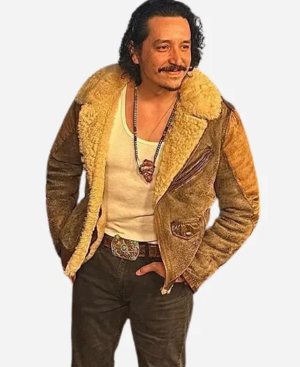 Gabriel Luna Tv Series True Detective Miguel Gilb Premiere Night Brown Leather Jacket