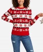 Haley Pullos Tv Series General Hospital Molly Lansing Christmas Red & White Sweater