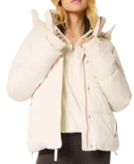 Hollister Pink Puffer Hooded Jacket