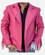 Jason Momoa A Minecraft Movie 2025 Pink Jacket