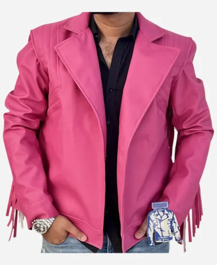 Jason Momoa A Minecraft Movie 2025 Pink Jacket