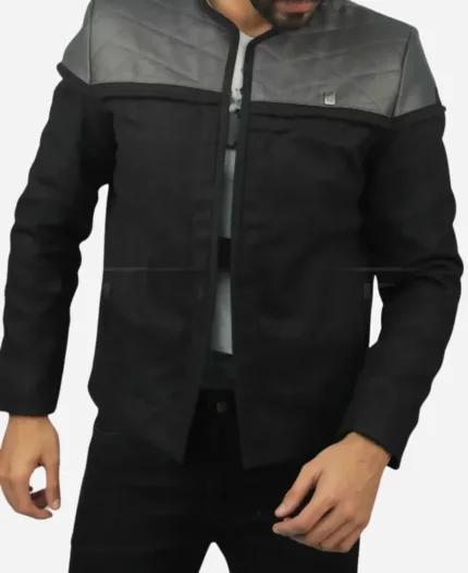 Jean Luc Picard Tv Series Star Trek The Next Generation Patrick Stewart Black Jacket