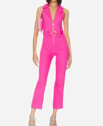 Jessy Schram TV-Series Chicago Med Season 10 Hannah Asher Pink Denim Jumpsuit