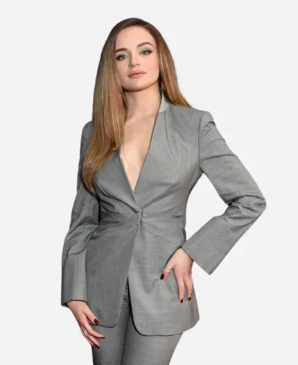 Joey King WIF Face Of The Future Award 2024 Grey Suit