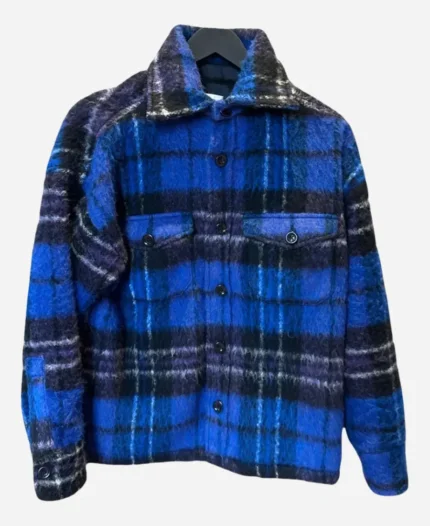 Johanne Home For Christmas S02 Blue Plaid Jacket