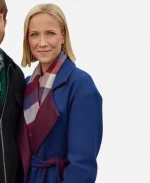 Jessy Schram Mystic Christmas Trench Coat