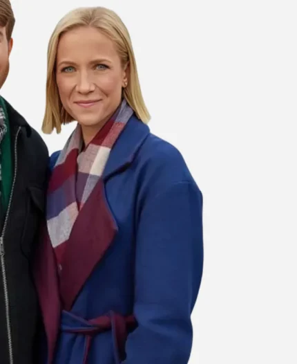Jessy Schram Mystic Christmas Trench Coat