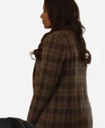 Kat Butler Movie Under The Christmas Sky 2023 Jessica Parker Kennedy Plaid Blazer