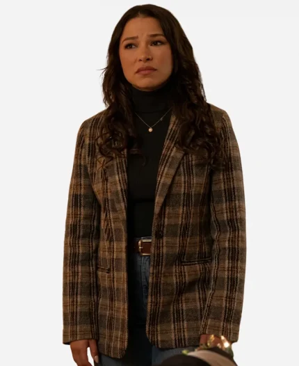 Kat Butler Under The Christmas Sky Jessica Parker Kennedy Brown Blazer