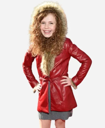 Kate Movie The Christmas Chronicles 2 Darby Camp Premiere Leather Coat