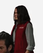 Kathryn Kelly Tv Series Yellowstone Season 04 Emily Red Cotton Vest