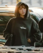 Le sserafim Chaewon Grey Hoodie