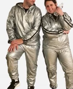  Margo Christmas Couple Vacation Silver PU Leather Costumes
