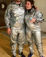 Margo Christmas Couple Vacation Silver PU Leather Costumes For Unisex