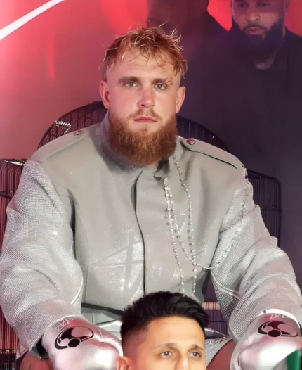 Mike Tyson vs Jake Paul Fight Jake Paul Silver Jacket