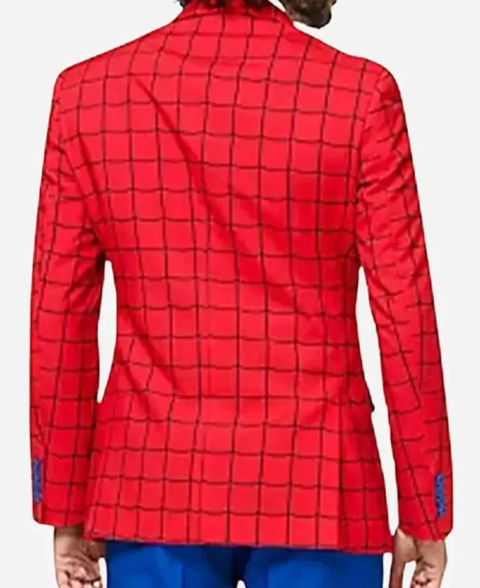 Movie Far From Home Spider Man Tuxedo Prom Dress Red Suit