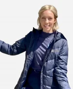 Jessy Schram Mystic Christmas Juniper Jones Puffer Hooded Jacket