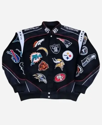 NFL All Teams Black Bomber Jacket