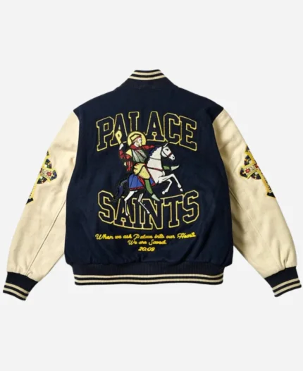 Palace Saints Blue Bomber Jacket Back
