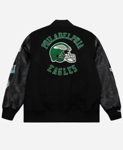 Philadelphia Eagles Black Varsity Jacket For Sale