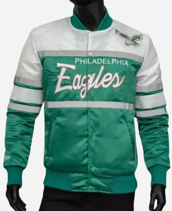 Philadelphia Eagles Jalen Hurts Super Bowl LVII 2023 Special Script Heavy weight Varsity Jacket