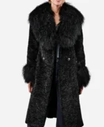 Poor Things New York Premiere Party Taylor Swift Black Faux Fur Coat